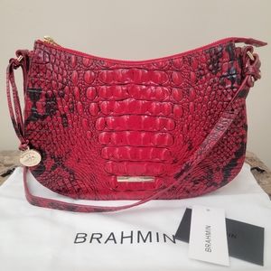 Brahmin Shayna Lipstick Ombre Crossbody OR Shoulder Handbag